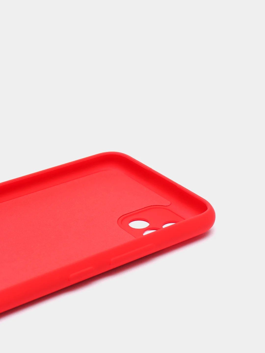 Красный чехол для Realme C20 / C11 2021 с бархатом внутри и защитой камеры
