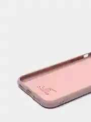Бежевый чехол для iPhone 11, 12 с бархатной подкладкой с картинкой / рисунком