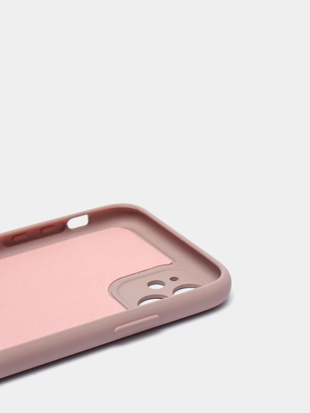 Бежевый чехол для iPhone 11, 12 с бархатной подкладкой с картинкой / рисунком