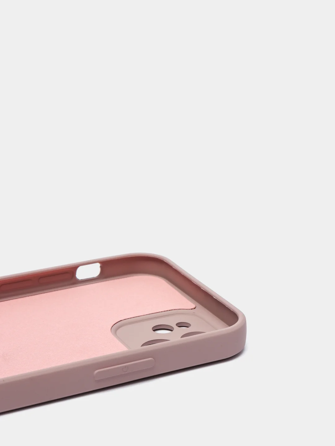 Бежевый чехол для iPhone 11, 12 с бархатной подкладкой с картинкой / рисунком