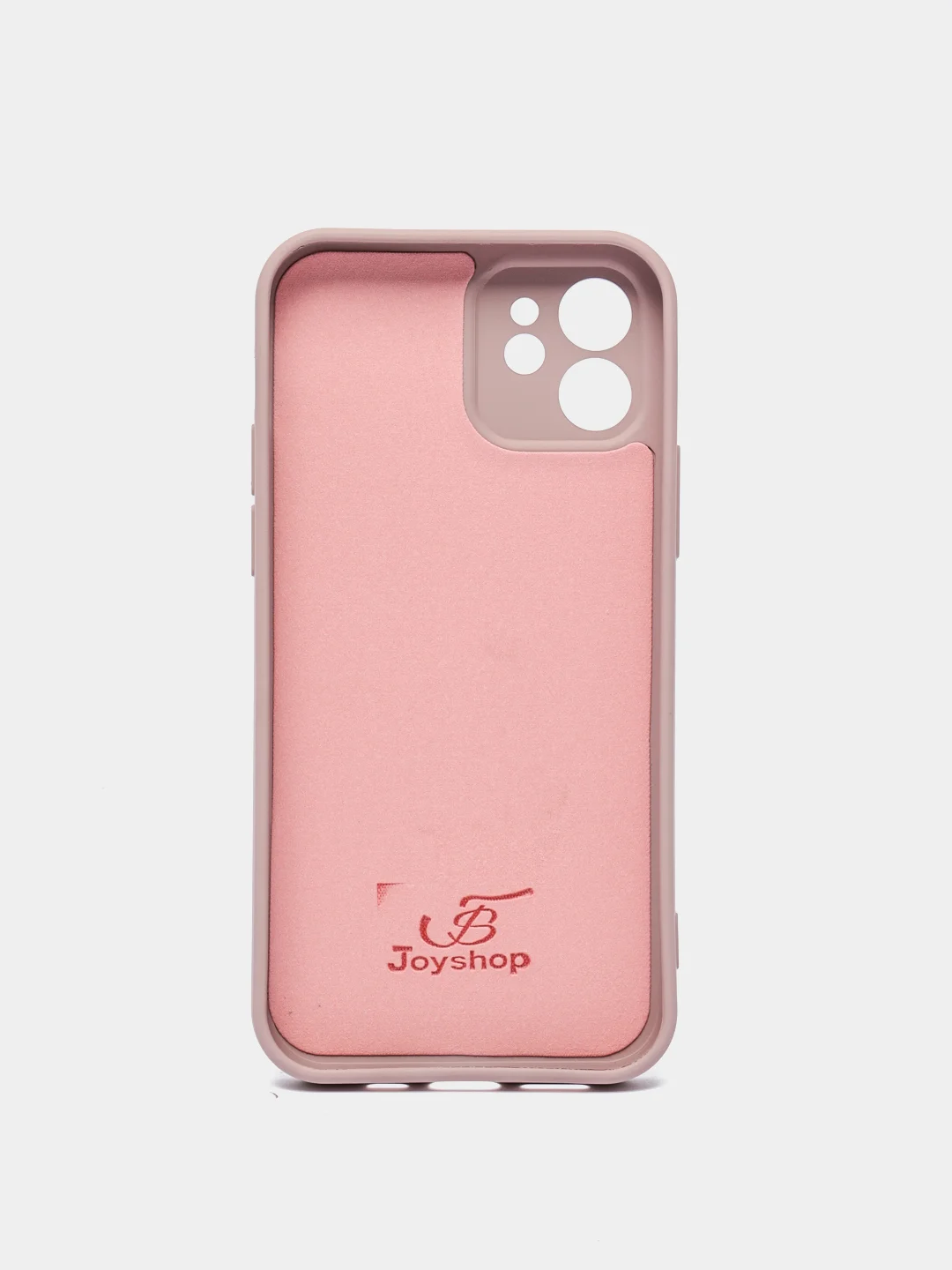 Бежевый чехол для iPhone 11, 12 с бархатной подкладкой с картинкой / рисунком