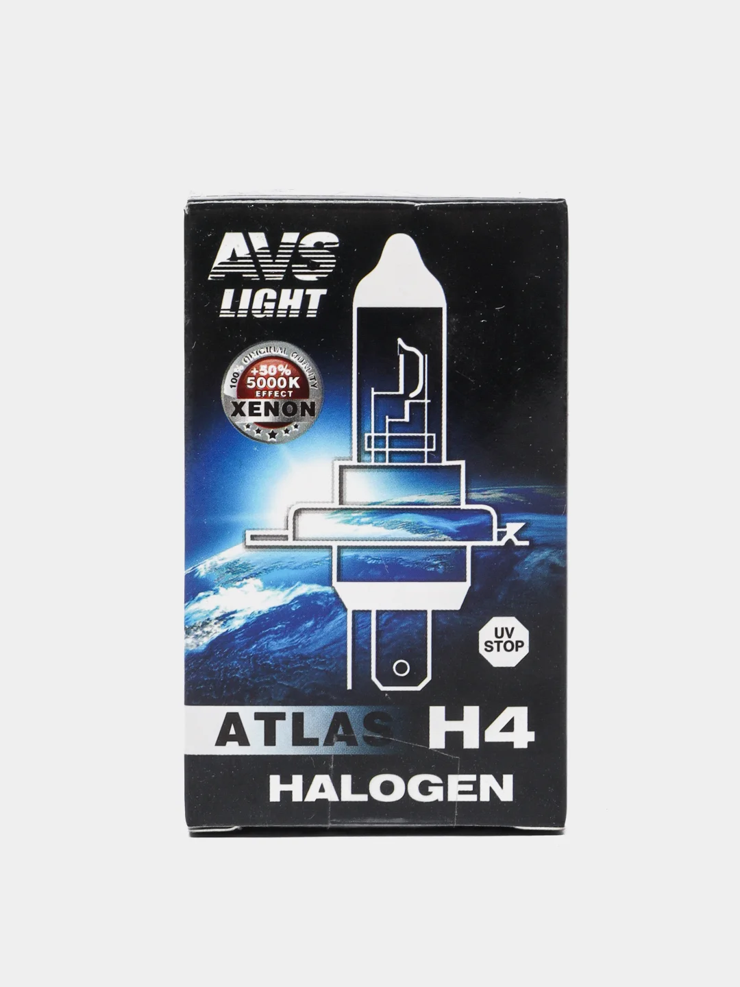 Лампа галогенная AVS ATLAS BOX /5000К/ H4.12V.60/55W (1 шт.)