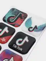 Светло-оранжевый 3d объемные наклейки, стикеры на телефон