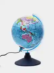 Интерактивный глобус Земли политический рельефный с подсветкой, 210  мм