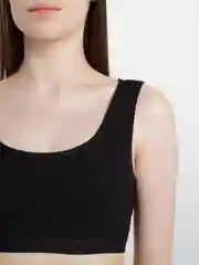 Черный топ женский базовый