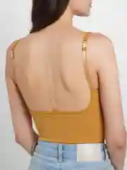 Желтый топ спортивный удлиненный