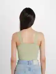 Приглушённый хаки топ женский, спортивный