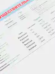 Обучающая карточка - шпаргалка двухсторонняя "Имя существительное.Члены пред.", 170*100 мм