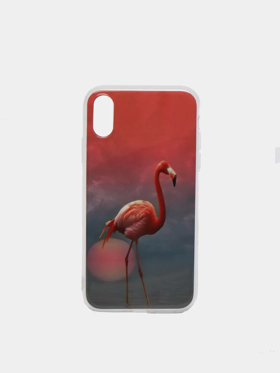 Багровый чехол Apple iPhone XR силиконовый с рисунком