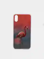 Багровый чехол Apple iPhone XR силиконовый с рисунком