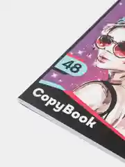 Аметистовый тетрадь 48 листов в  клетку TIK TOK GIRL