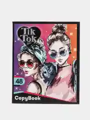 Аметистовый тетрадь 48 листов в  клетку TIK TOK GIRL