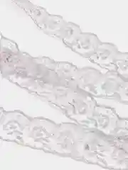 Серебряный кружево, органза, 2 м, ширина 4 см