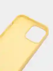 Желтый чехол для iPhone 13 Pro Max 6.7" Silicone Case закрытый низ с логотипом