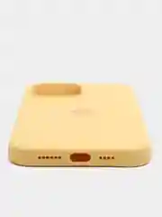 Желтый чехол для iPhone 13 Pro Max 6.7" Silicone Case закрытый низ с логотипом