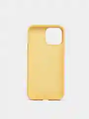 Желтый чехол для iPhone 13 Pro Max 6.7" Silicone Case закрытый низ с логотипом