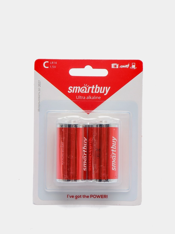 Батарейки алкалиновые SmartBuy, 2 штуки, LR14, тип С