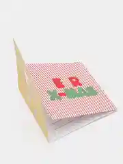 Желтый новогодняя открытка с конвертом