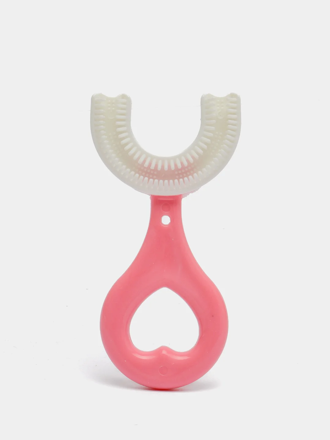 Розовый щетка зубная Body Smile детская, силиконовая, U-образная, красная, синяя