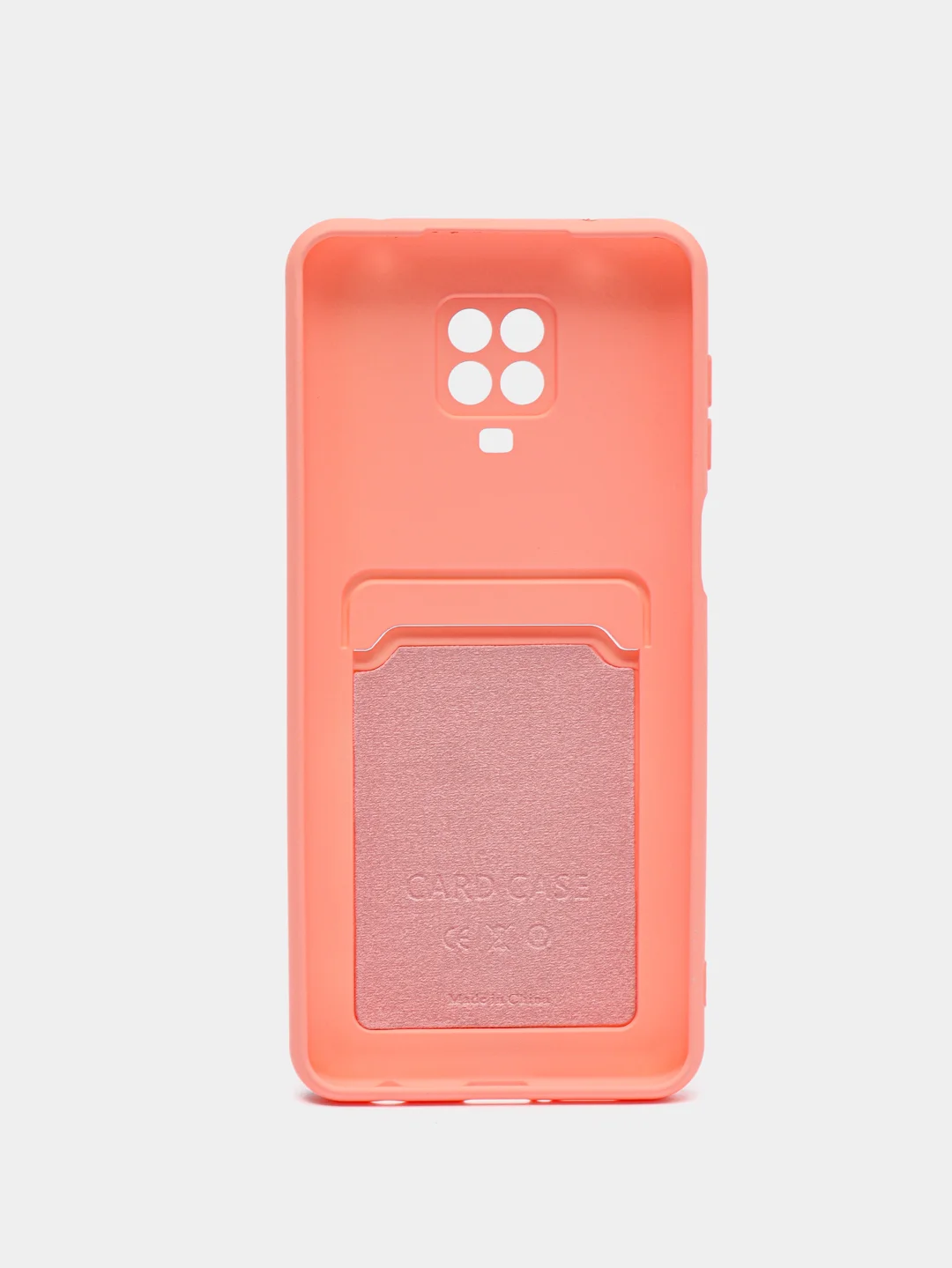 Коралловый wallet Чехол с карманом для карт Xiaomi Redmi 9A, 9C, Note 9 Pro, Note 9S, Mi 11 Lite
