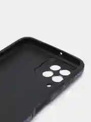 Темно-синий чехол для Samsung Galaxy A22 / M22 / M32 силиконовый под ткань