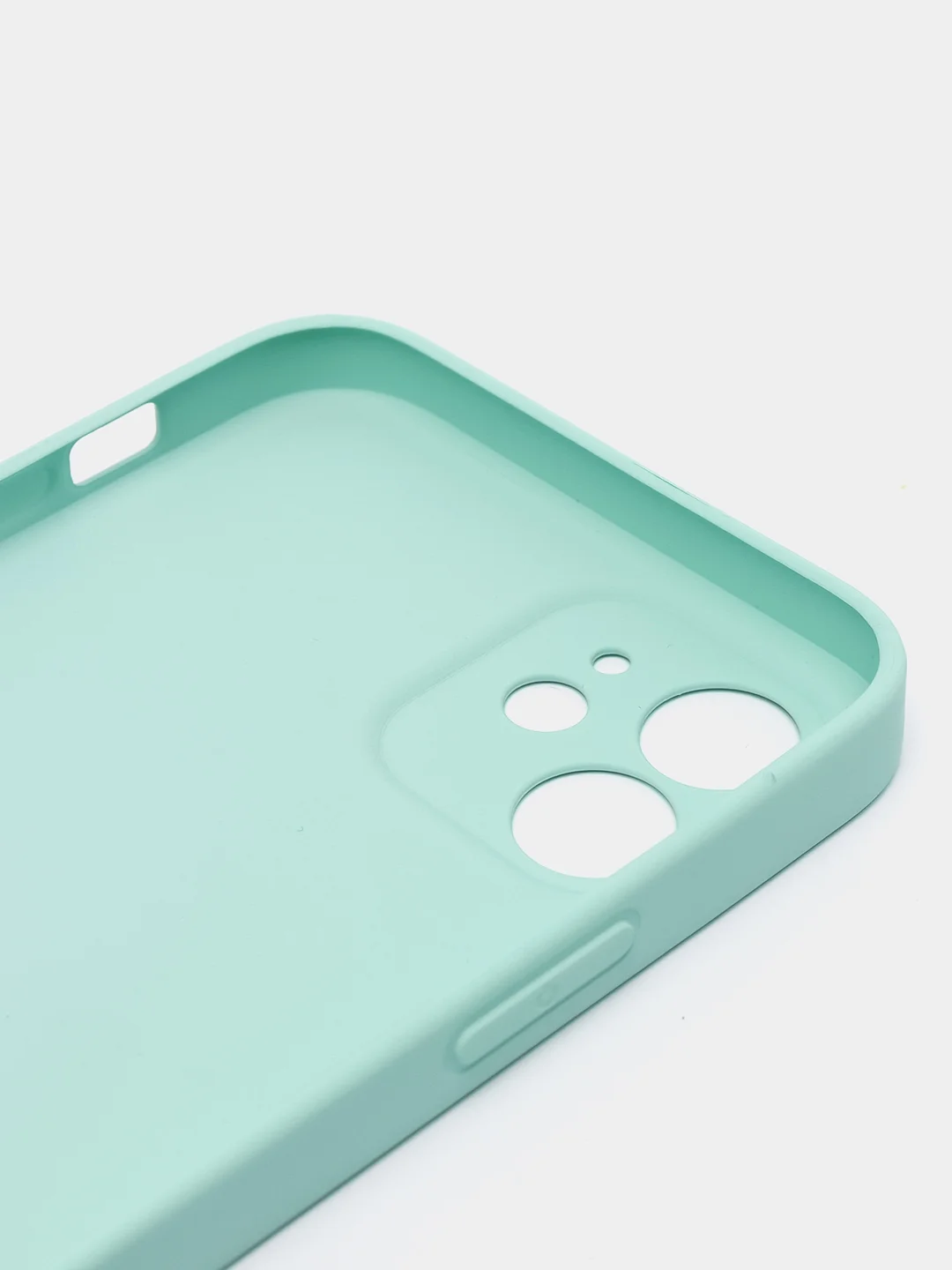 Мятный чехол силиконовый с матовой стеклянной панелью для iPhone 11, 12, 13, 13 Pro, 13 Pro Max