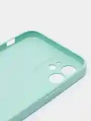 Мятный чехол силиконовый с матовой стеклянной панелью для iPhone 11, 12, 13, 13 Pro, 13 Pro Max