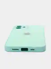 Мятный чехол силиконовый с матовой стеклянной панелью для iPhone 11, 12, 13, 13 Pro, 13 Pro Max