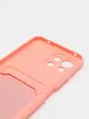 Коралловый wallet Чехол с карманом для карт Xiaomi Redmi 9A, 9C, Note 9 Pro, Note 9S, Mi 11 Lite
