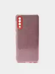 Розовый чехол Samsung Galaxy A50 / A50s / A30s блестящий сияющий с защитой камеры