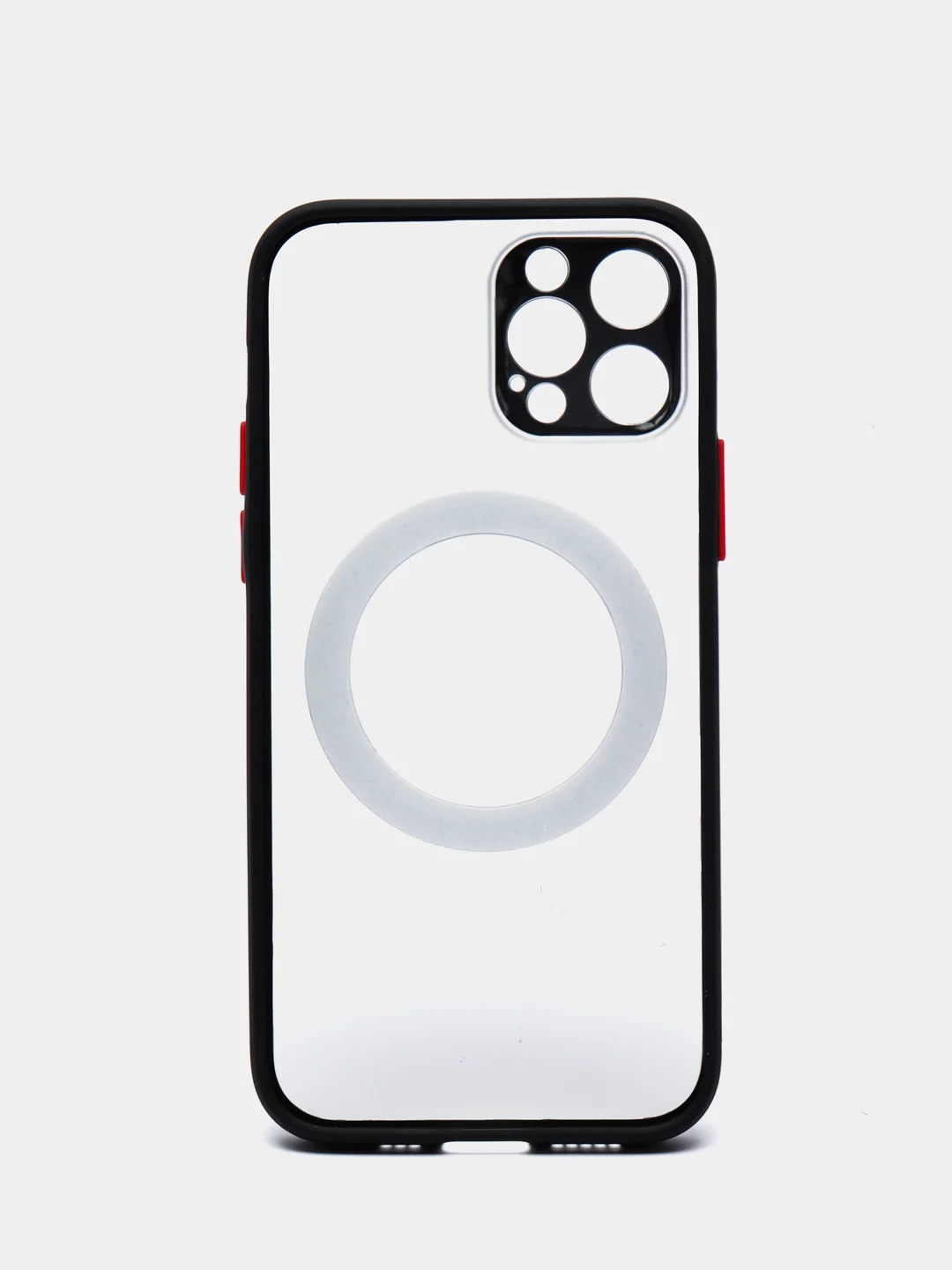 Черный case, чехол MagSafe c защитой камеры на IPhone 12, 12 Pro