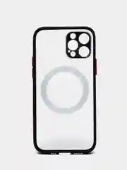Черный case, чехол MagSafe c защитой камеры на IPhone 12, 12 Pro