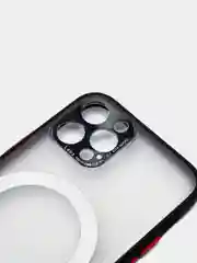 Черный case, чехол MagSafe c защитой камеры на IPhone 12, 12 Pro