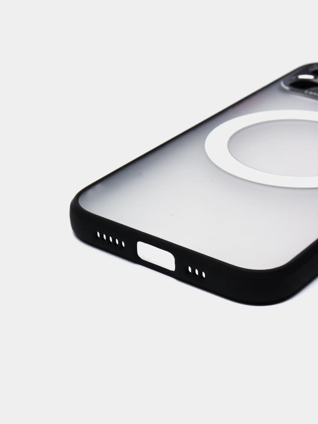 Черный case, чехол MagSafe c защитой камеры на IPhone 12, 12 Pro