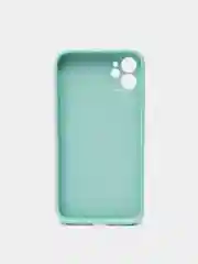Мятный чехол силиконовый с матовой стеклянной панелью для iPhone 11, 12, 13, 13 Pro, 13 Pro Max