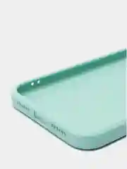 Мятный чехол силиконовый с матовой стеклянной панелью для iPhone 11, 12, 13, 13 Pro, 13 Pro Max