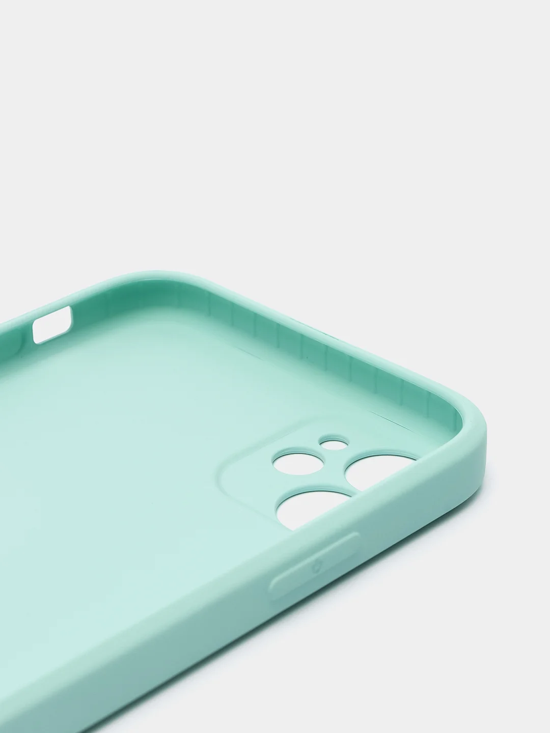 Мятный чехол силиконовый с матовой стеклянной панелью для iPhone 11, 12, 13, 13 Pro, 13 Pro Max