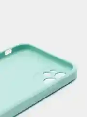 Мятный чехол силиконовый с матовой стеклянной панелью для iPhone 11, 12, 13, 13 Pro, 13 Pro Max