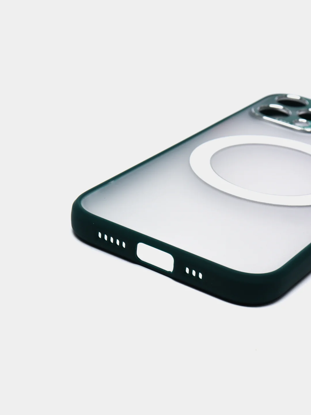 Зеленый case, чехол MagSafe c защитой камеры на IPhone 12, 12 Pro