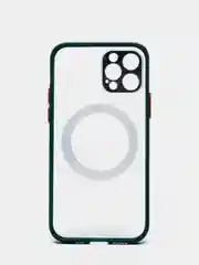 Зеленый case, чехол MagSafe c защитой камеры на IPhone 12, 12 Pro