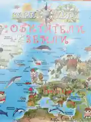Карта мира для детей складная "Обитатели Земли. Мир в руках ребенка"