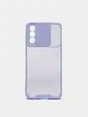 Лавандовый чехол Samsung Galaxy S21+/S21 Plus, Галакси С21+, пластиковый прозрачный с защитой камеры