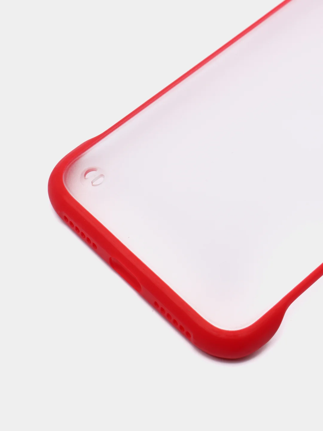 Красный чехол для Apple iPhone X / XS прозрачный с держателем