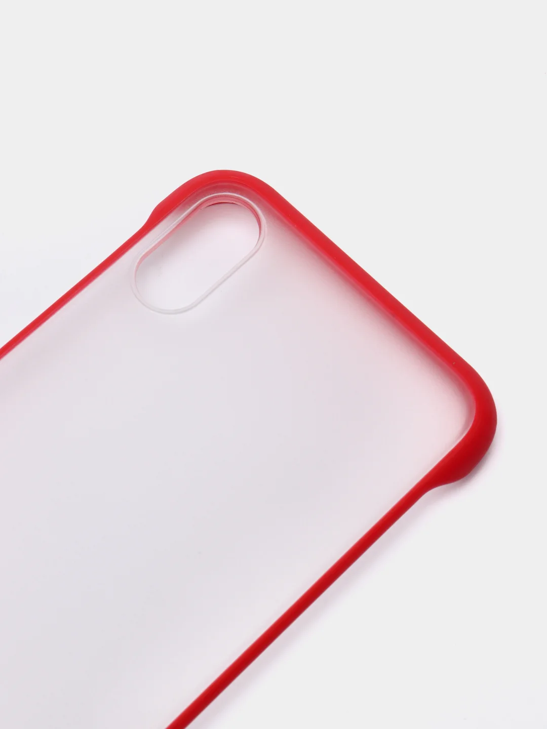 Красный чехол для Apple iPhone X / XS прозрачный с держателем