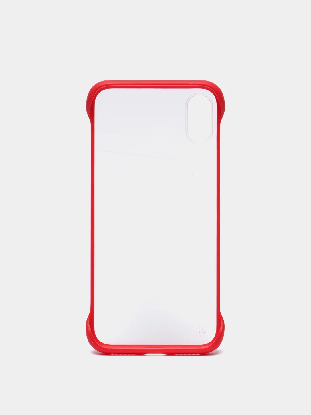 Красный чехол для Apple iPhone X / XS прозрачный с держателем