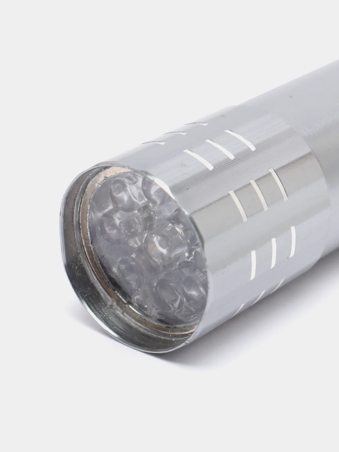 Серый металлик ультрафиолетовый фонарик для маникюра, LED, для сушки гель - лака, УФ - смолы, UV