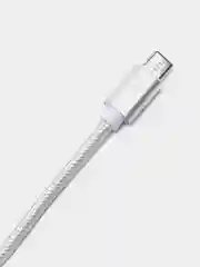 Серебряный кабель для зарядки Type C, 2 метра, голубой