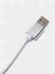 Серебряный кабель для зарядки Type C, 2 метра, голубой