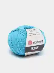 Голубой пряжа YarnArt Jeans, 50 г, 160 м