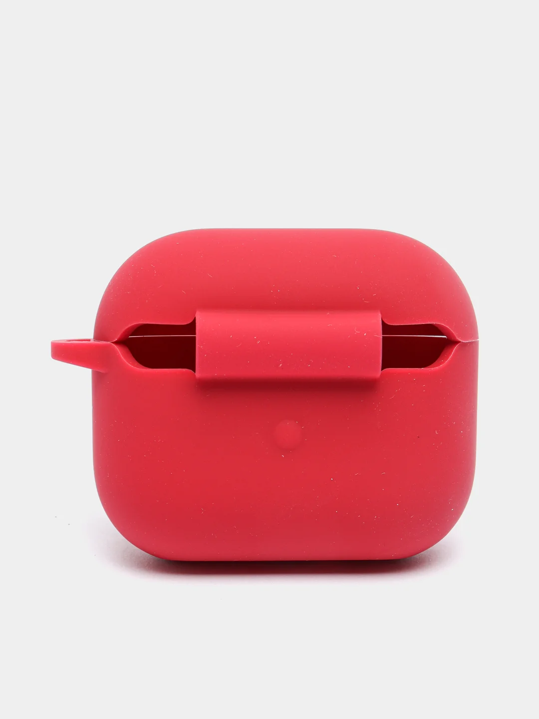 Багровый чехол для наушников AirPods 3 силиконовый с карабином и защитой разъема